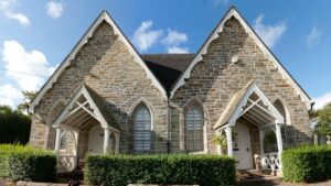 The front of the St Agnes Museum in Cornwall, UK.
